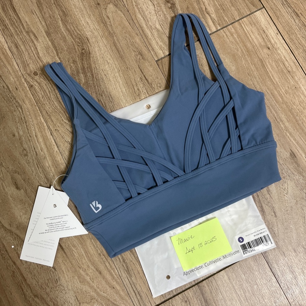 ($50) BuffBunny Monarch Bra - River Bed Blue - S